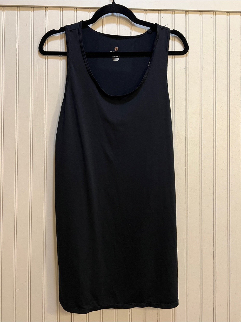 Tangerine Black Sleeveless Tank Dress